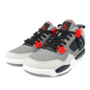 Кросівки Jordan 4 Retro Grey Red Termo Winter С ФЛИСОМ Сірий