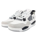 Кросівки Jordan 4 Retro White Black Termo З ФЛІСОМ Чорний/білий