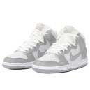 Кросівки Nike SB Dunk High Grey White Winter С МЕХОМ Білий/сірий