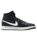Кросівки Jordan 1 Mid Black White BQ6472-011 Чорний/білий