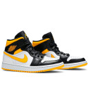 Кросівки Jordan 1 Mid White Laser Orange Black CV5276-107 Різнокольорові