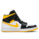 Кросівки Jordan 1 Mid White Laser Orange Black CV5276-107 Різнокольорові