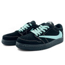 Кроссовки Jordan 1 Low x Travis Scott x Tiffany Black Бирюзовый
