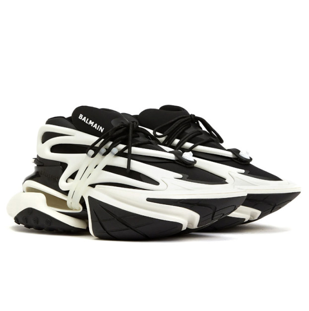 Balmain Unicorn Low-Top White Black BM1VJ309KNOC