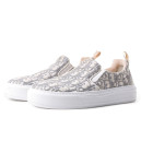 Кеды Dior Slip On Light Beige Бежевый/серый