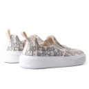 Кеды Dior Slip On Light Beige Бежевый/серый