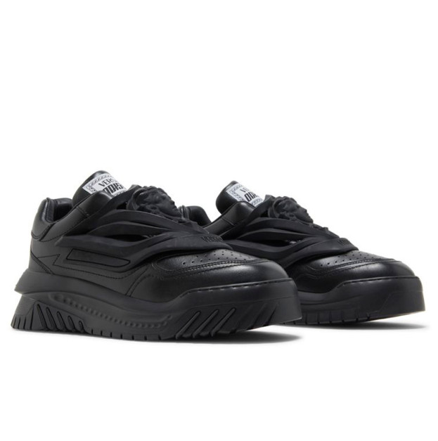 Versace Odissea Caged Rubber Medusa Sneaker Triple Black 1004524 1A03180 1B000