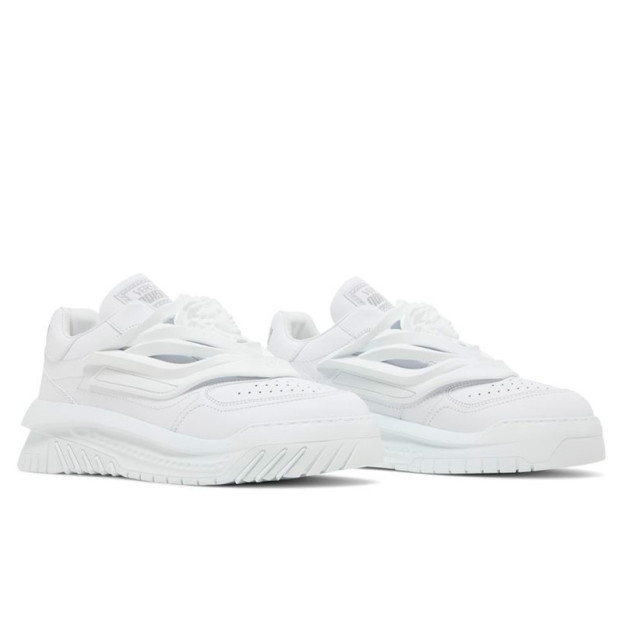 Versace Odissea Caged Rubber Medusa Sneaker Triple White 1004524 1A03180 1W010
