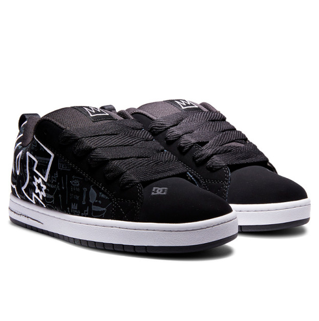 DC Shoes Court Graffik Black White ADYS100675