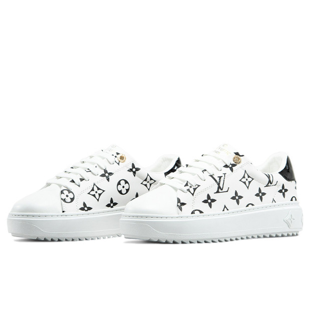 Louis Vuitton Trainer Time Out Monogram Blanc White Black