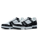 Кросівки Louis Vuitton Trainer Monogram Could White Black Чорний/сірий