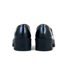 Loafers Chanel Loafers Horsebit Black Silver Black