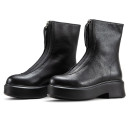 Boots The Row Natural Zipped Black Black