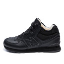 Кросівки New Balance 574 Black Winter С МЕХОМ Чорний