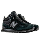 Кросівки New Balance 574 Black Suede Winter С МЕХОМ Чорний