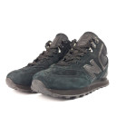 Кросівки New Balance 574 All Black Suede Winter С МЕХОМ Чорний