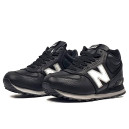 Кросівки New Balance 574 Black White Winter С МЕХОМ Чорний/білий