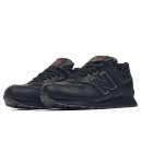 Кросівки New Balance 574 Black Leather Winter С МЕХОМ Чорний