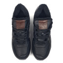 Кросівки New Balance 574 Black Leather Winter С МЕХОМ Чорний