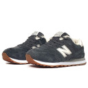 Кросівки New Balance 574 Grey White Winter С МЕХОМ Сірий