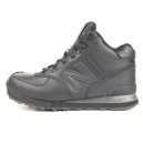 Кросівки New Balance 574 Black Leather Winter С МЕХОМ Чорний