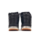 Кросівки New Balance 574 High Leather Black White Gym Winter С МЕХОМ Чорний