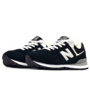 Кросівки New Balance 574 White Black Winter С МЕХОМ Чорний/білий