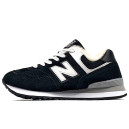 Кросівки New Balance 574 White Black Winter С МЕХОМ Чорний/білий