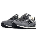 Кросівки New Balance 574 Grey Black White Winter С МЕХОМ Сірий