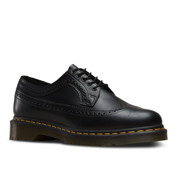 Dr. Martens 3989 Yellow Stitch Smooth Leather Brogue Shoes 22210001