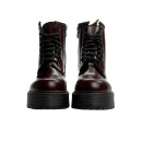 Черевики Dr. Martens Jadon Smooth Leather Platform Boots З ХУТРОМ Бордовий