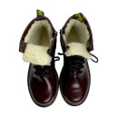 Черевики Dr. Martens Jadon Smooth Leather Platform Boots З ХУТРОМ Бордовий