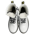 Ботинки Dr. Martens Jadon Smooth Leather Platform Boots (МЕХ) Черный/белый