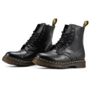 Черевики Dr. Martens 1460 Smooth Leather Lace Up Boots З ХУТРОМ Чорний