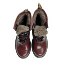 Boots Dr. Martens 1460 Smooth Leather Lace Up Boots З ХУТРОМ Burgundy