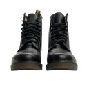 Черевики Dr. Martens 1460 Smooth Leather Lace Up Boots З ХУТРОМ Чорний