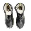 Черевики Dr. Martens Jadon Smooth Leather Platform Boots З ХУТРОМ Чорний