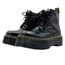 Черевики Dr. Martens Jadon Smooth Leather Platform Boots Ankle Black С ФЛИСОМ Чорний