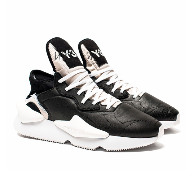 Adidas Y-3 Kaiwa Black White Black Heel F97415