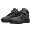 Кроссовки Adidas Forum High 84 Dark Grey Black Черный/серый