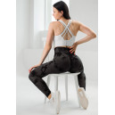 Спортивний одяг Легінси Коричнево-Чорні з Push-Up Ефектом Чорний, Коричневий