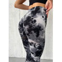 Спортивний одяг Легінси Чорно-Білі з Push-Up Ефектом Чорний/сірий