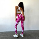 Спортивний одяг Легінси Рожево-Білі з Push-Up Ефектом Рожевий