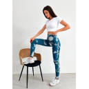 Спортивная одежда Легінси Зелено-Білі з Push-Up Ефектом Зеленый