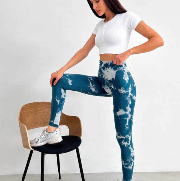 Легінси Зелено-Білі з Push-Up Ефектом