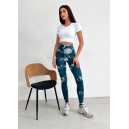 Спортивная одежда Легінси Зелено-Білі з Push-Up Ефектом Зеленый