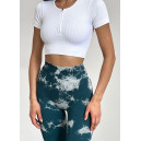 Спортивная одежда Легінси Зелено-Білі з Push-Up Ефектом Зеленый