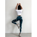 Спортивная одежда Легінси Зелено-Білі з Push-Up Ефектом Зеленый