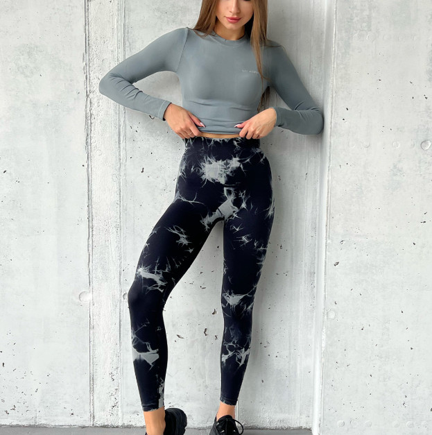 Легінси Чорно-Білі з Push-Up Ефектом