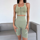 Sportswear Топ Спортивний на Застібці Оливковий Olive